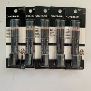🌻2/$12 5 CoverGirl Easy Breezy Brow Fill Define 505 Rich Brown 10 Total Pencils